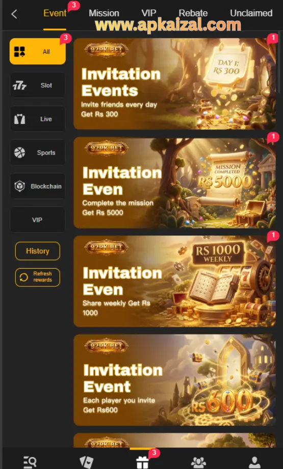 92pk bet game Login Bonuses