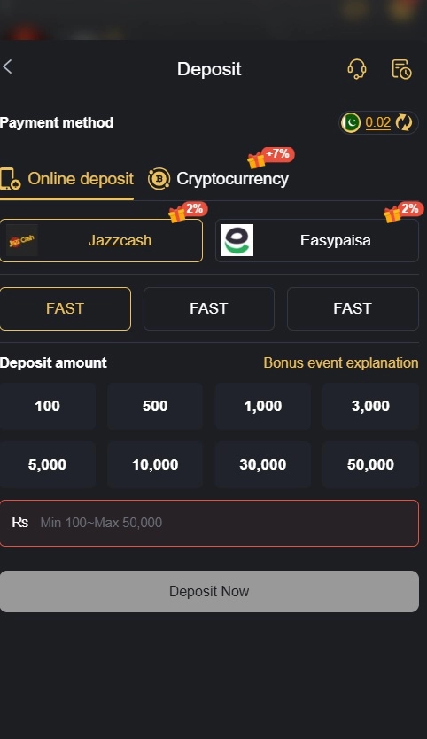 PKR777 withdraw and Deposit
