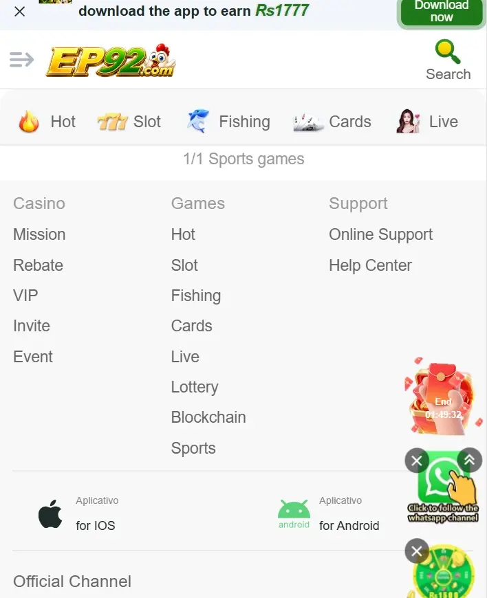 EP92 Game: Official Download Play & Earn Real Money Pakistan