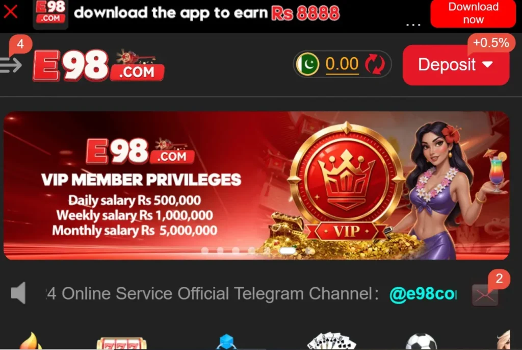 E98 Game Download APK Latest 2026 Real Earning app Pakistan